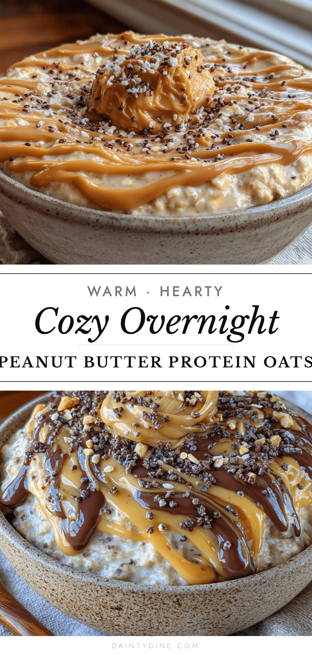 cozy overnight peanut butter protein oats recipe
