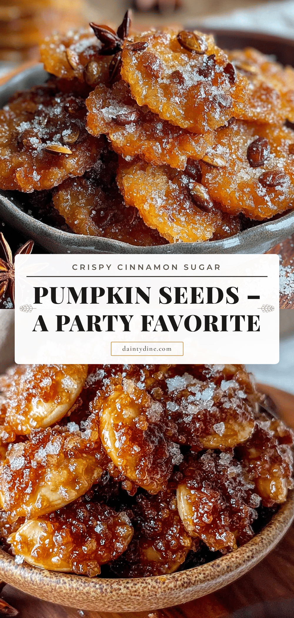 crispy cinnamon sugar pumpkin seeds recipe