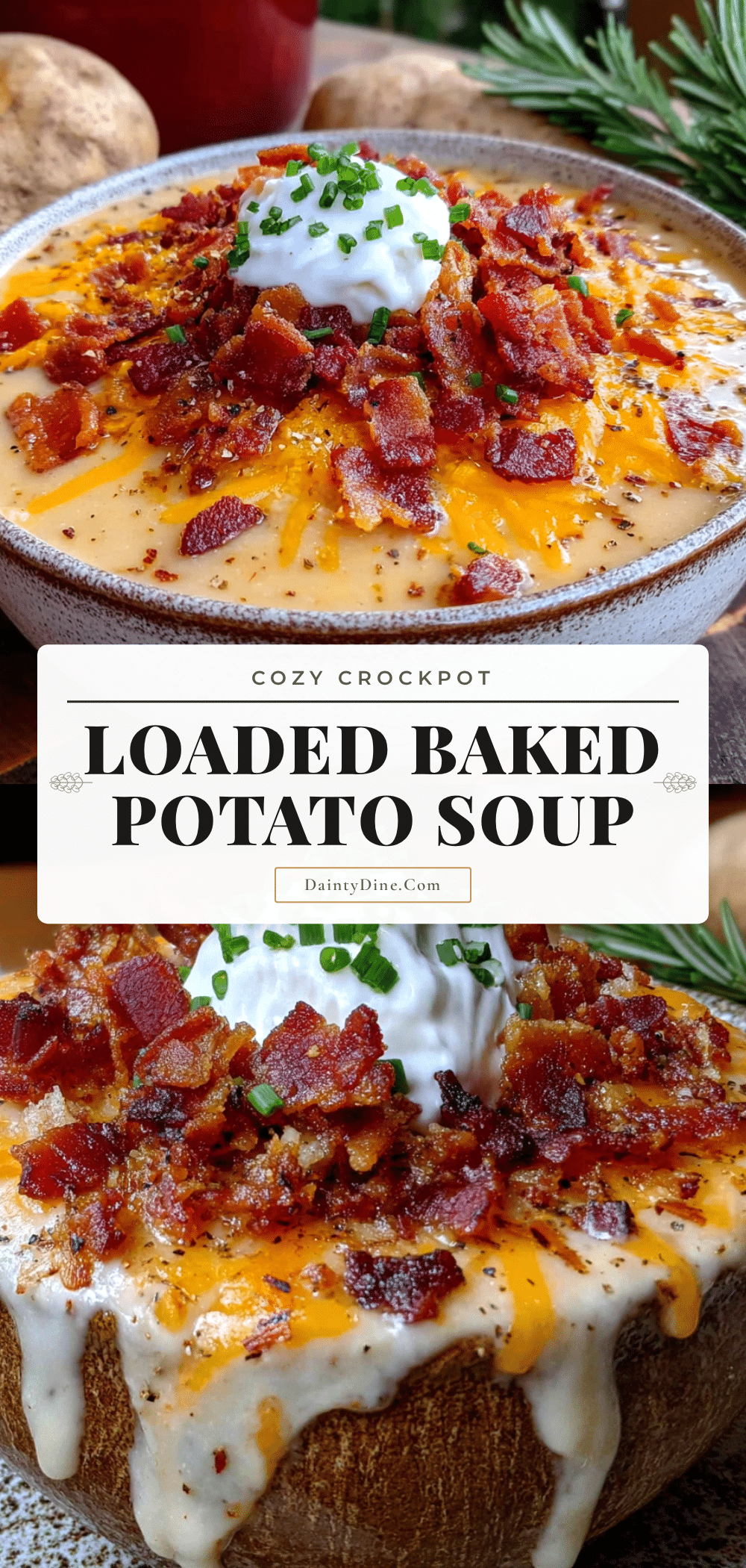 crockpot loaded baked potato soup recipe