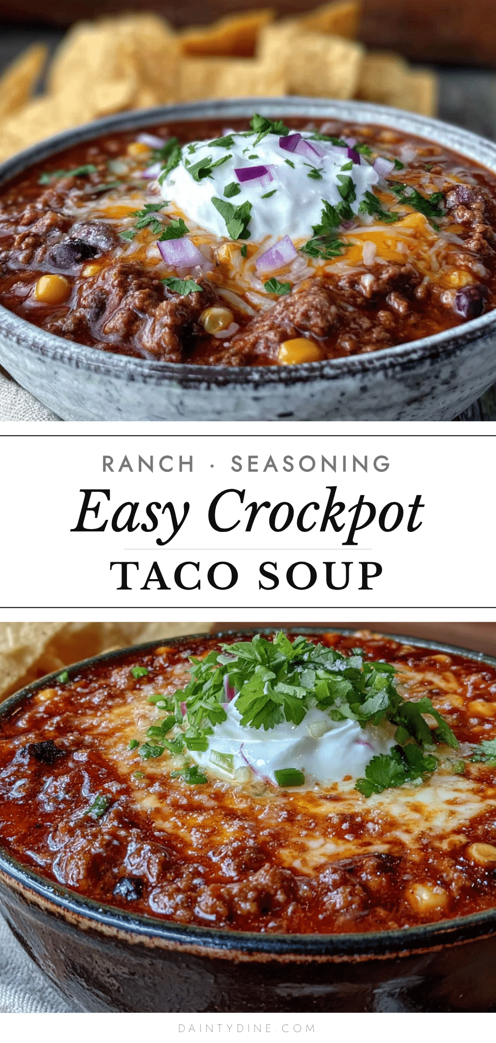 crockpot taco soup with ranch seasoning recipe