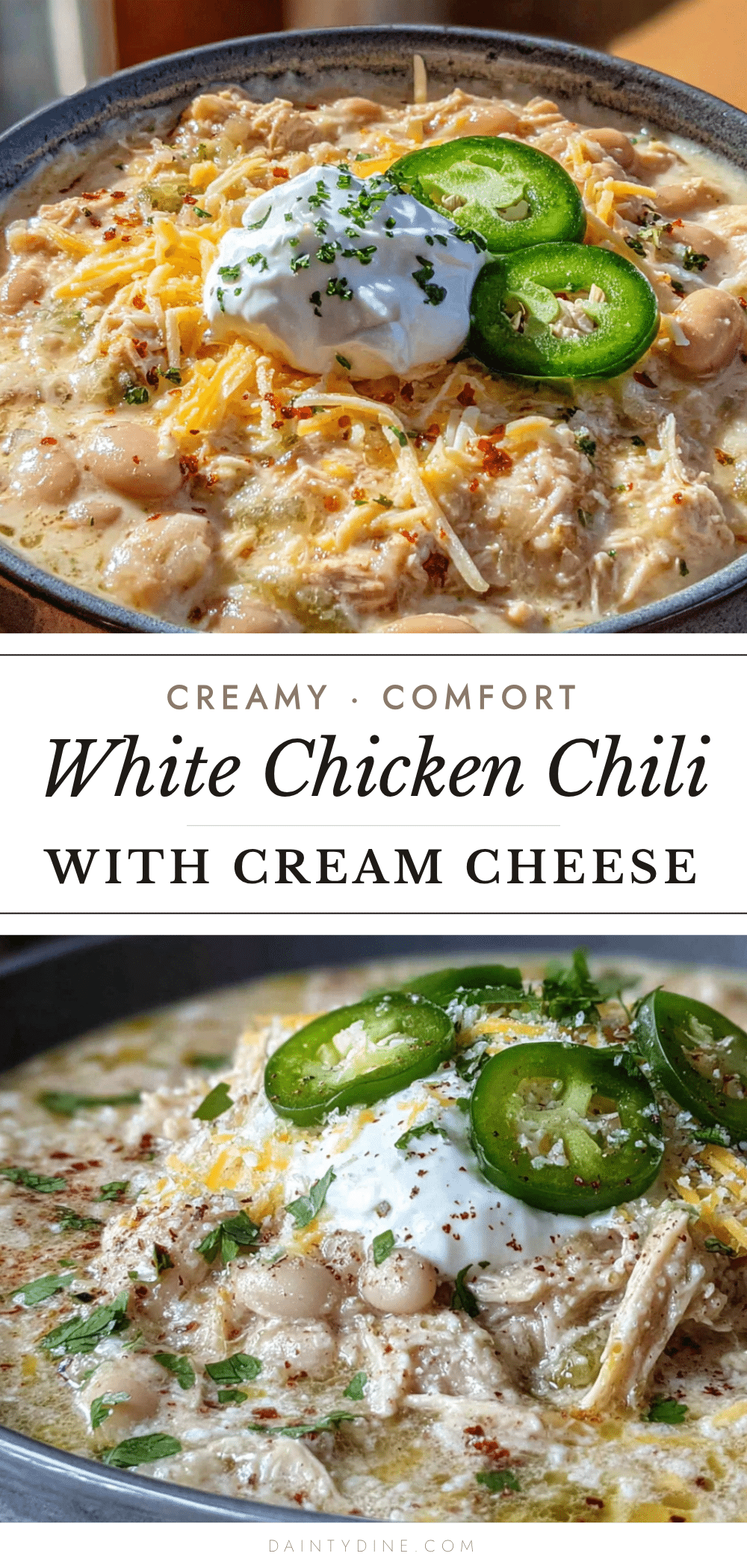 crockpot white chicken chili with cream cheese recipe