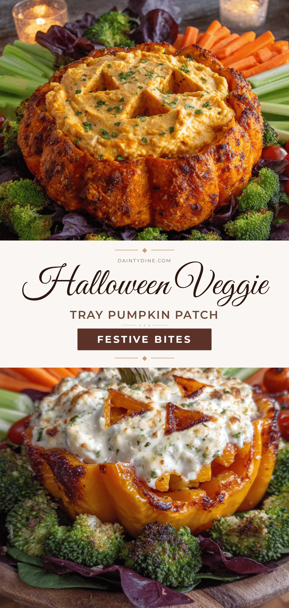 festive halloween veggie tray pumpkin patch recipe