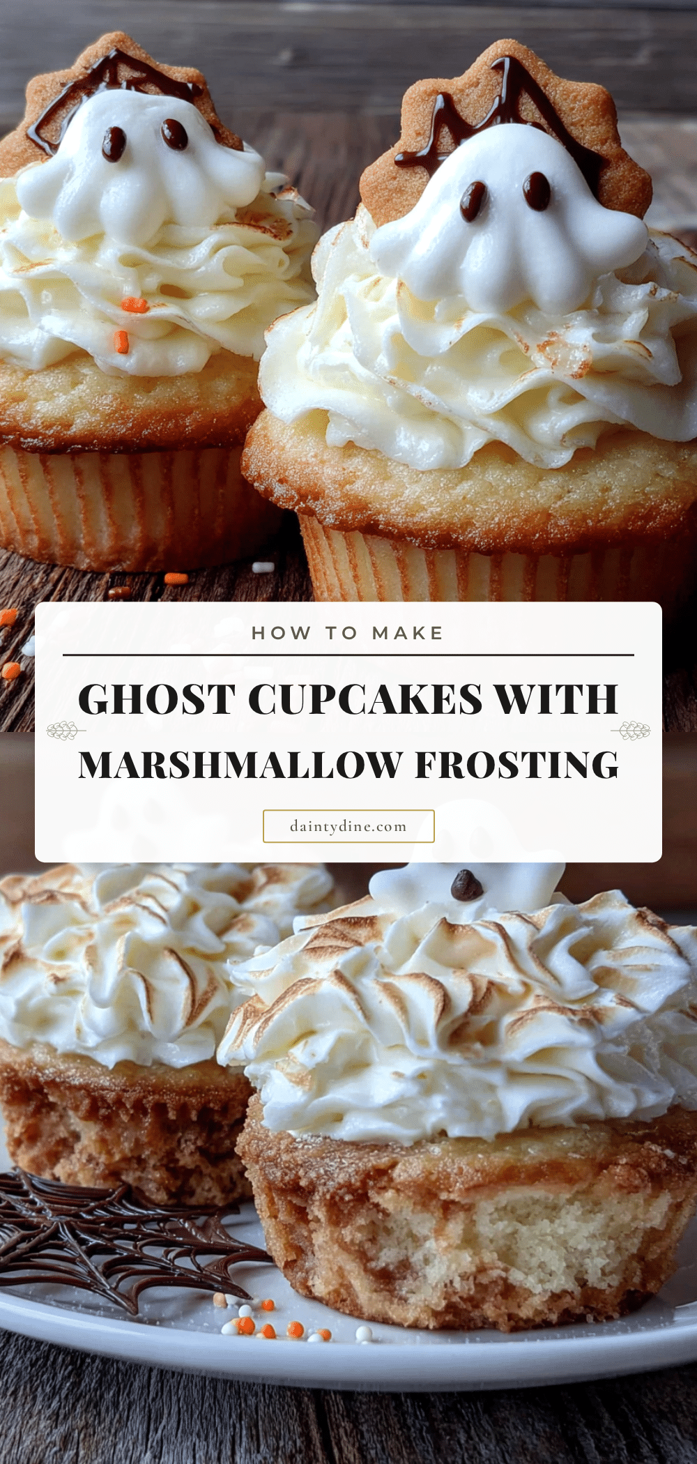 ghost cupcakes with marshmallow frosting recipe