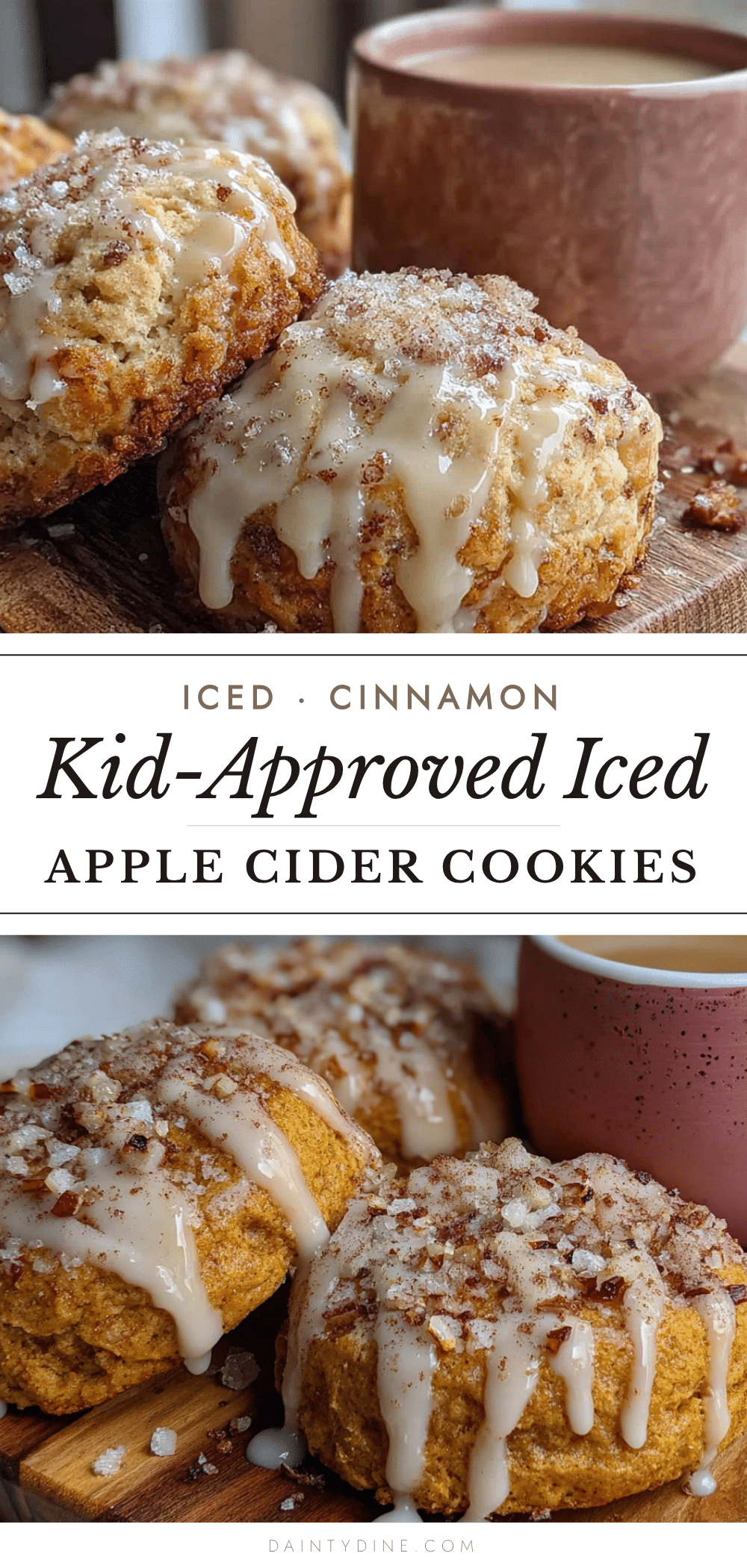 iced apple cider cookies with cinnamon glaze recipe