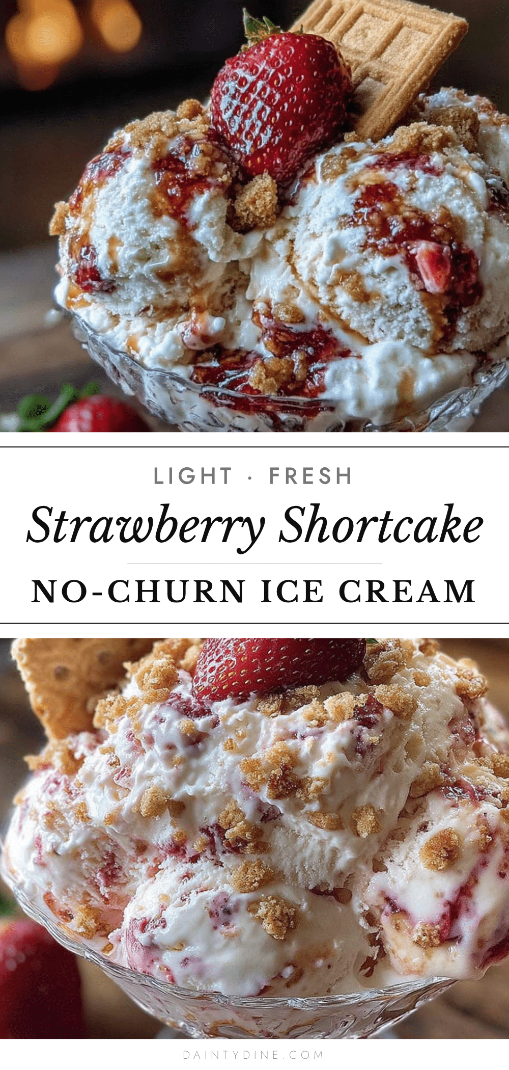 light no-churn strawberry shortcake ice cream recipe