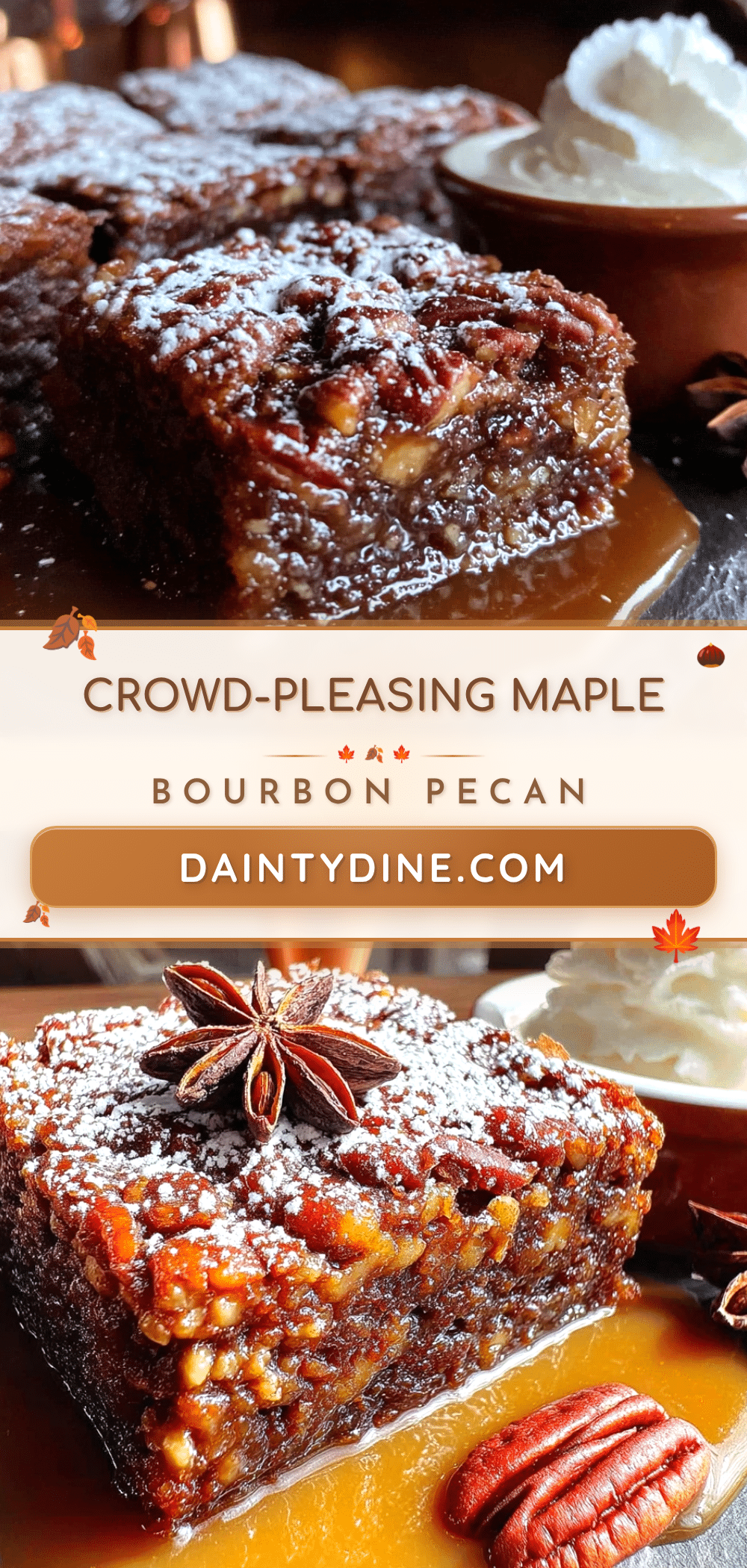 maple bourbon pecan pie brownies recipe