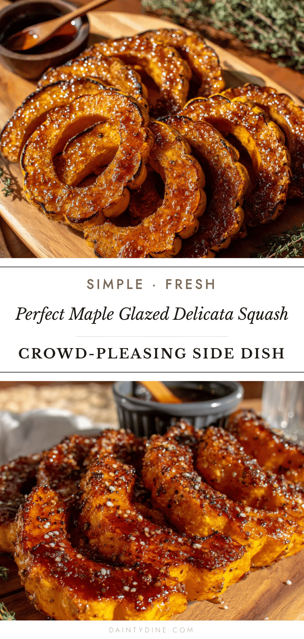 maple glazed delicata squash recipe