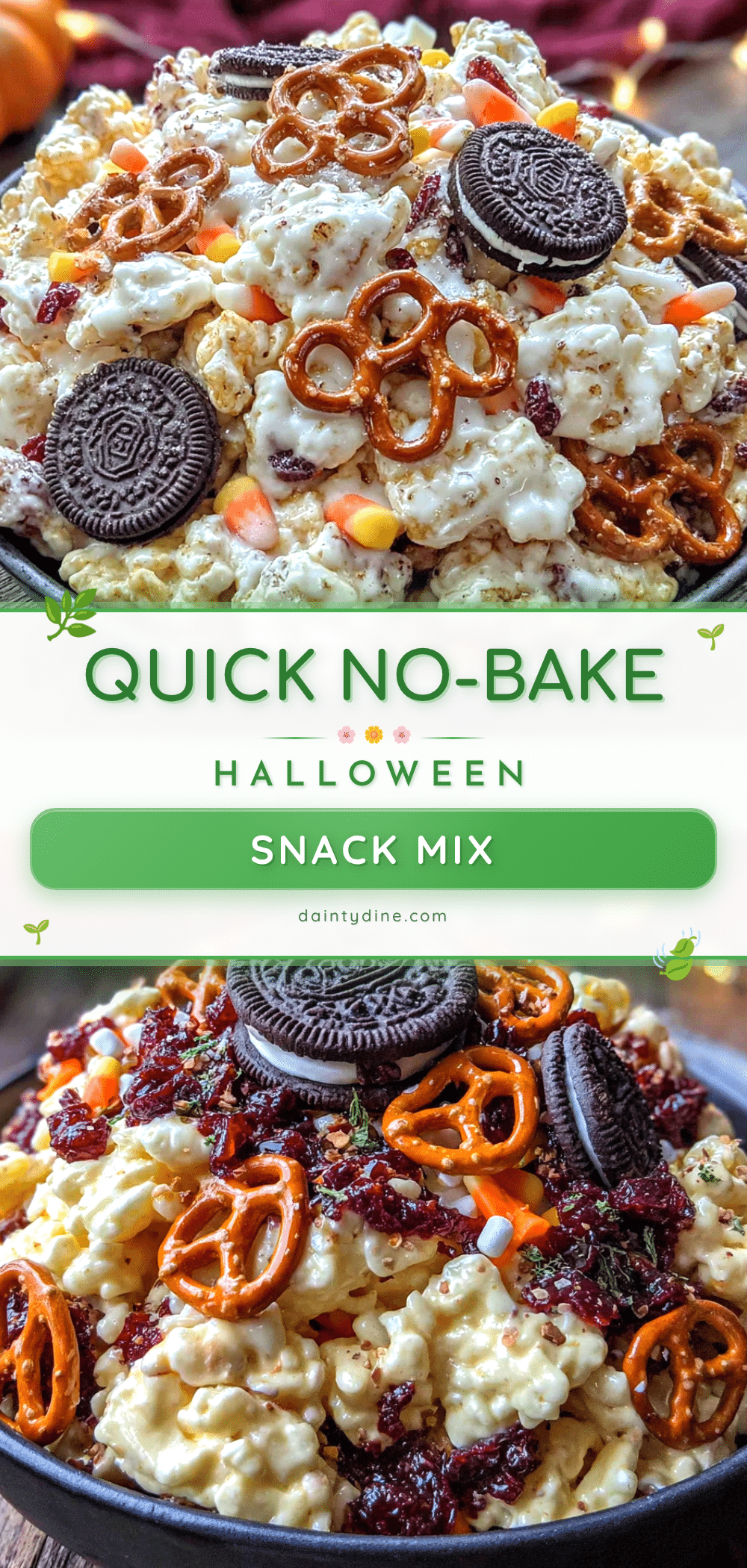 no-bake Halloween snack mix recipe