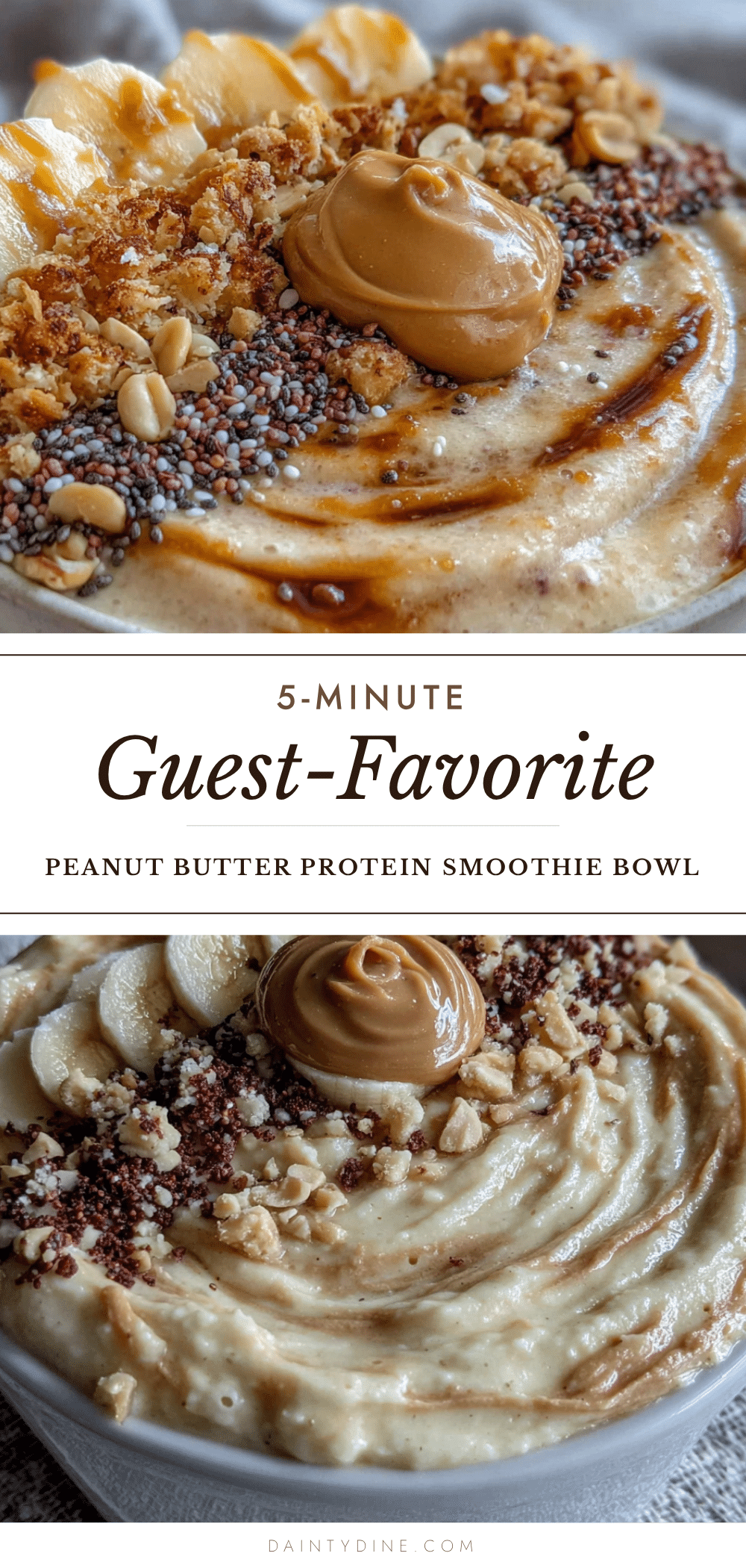 peanut butter protein smoothie bowl recipe