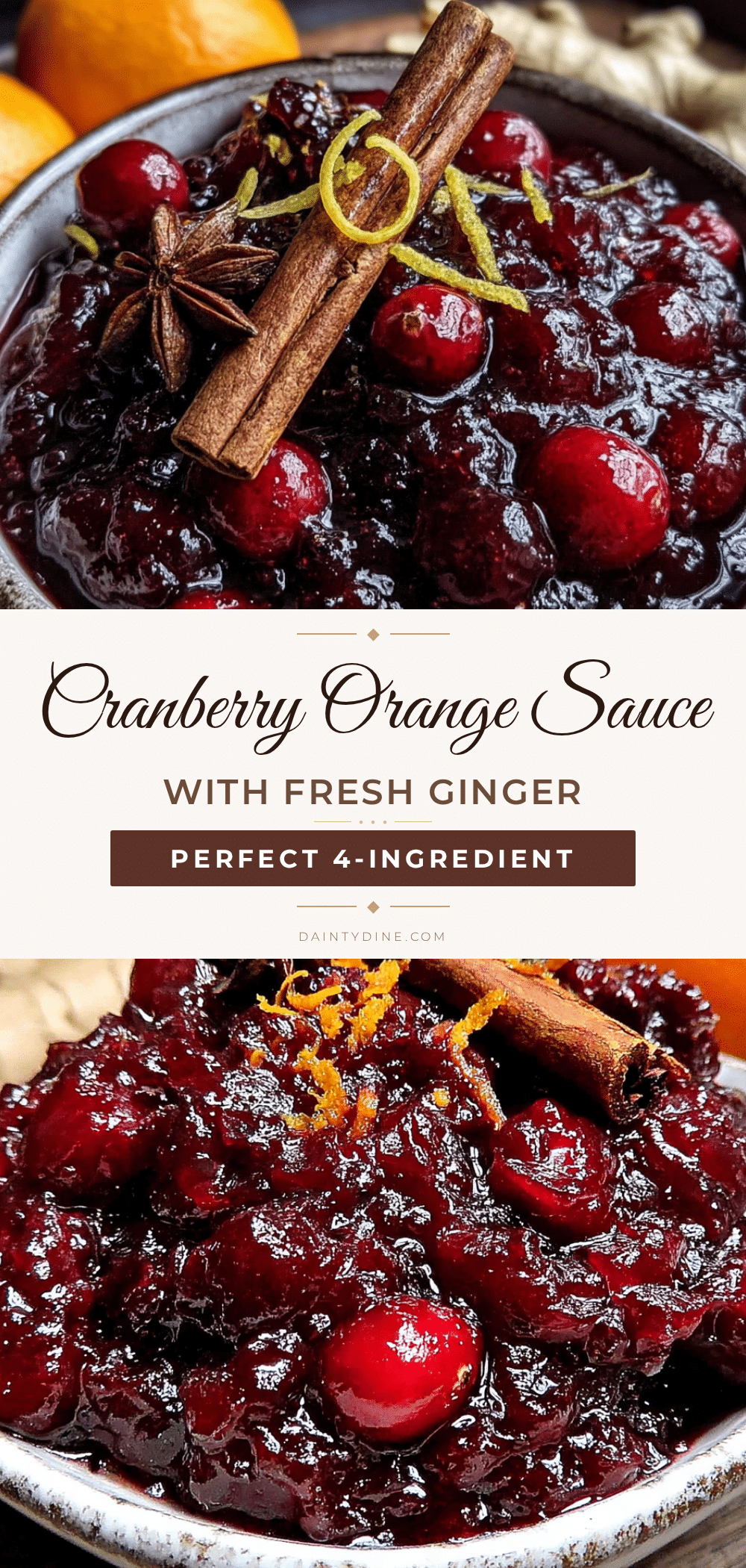 perfect 4-ingredient cranberry orange sauce recipe