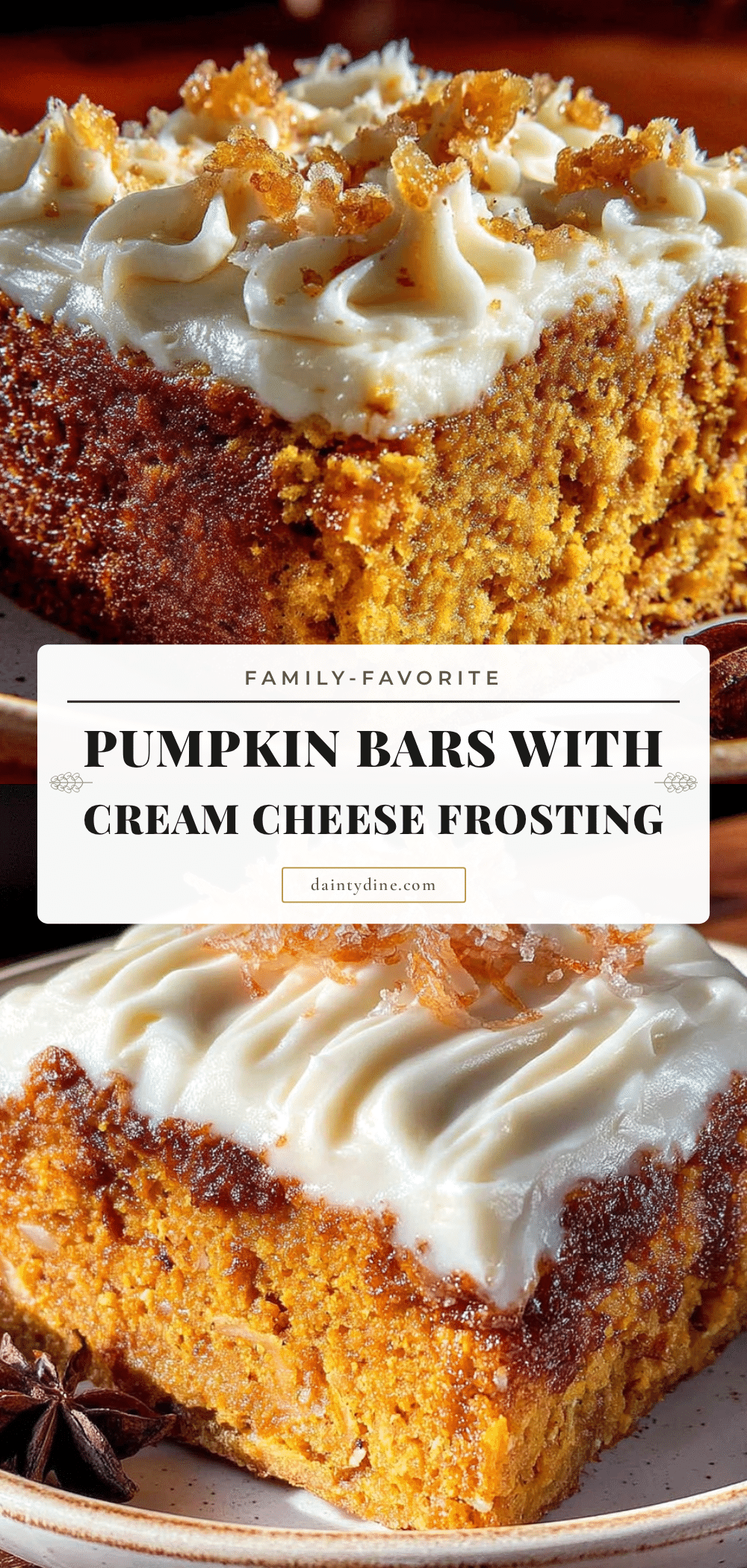 pumpkin bars with cream cheese frosting recipe