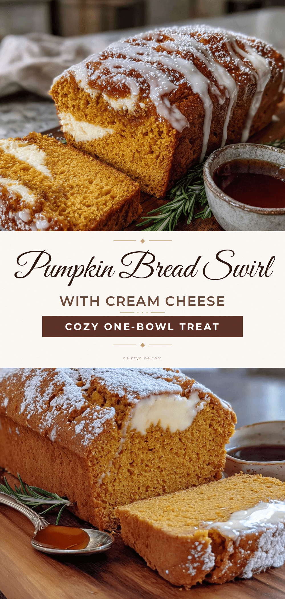 pumpkin bread with cream cheese swirl recipe