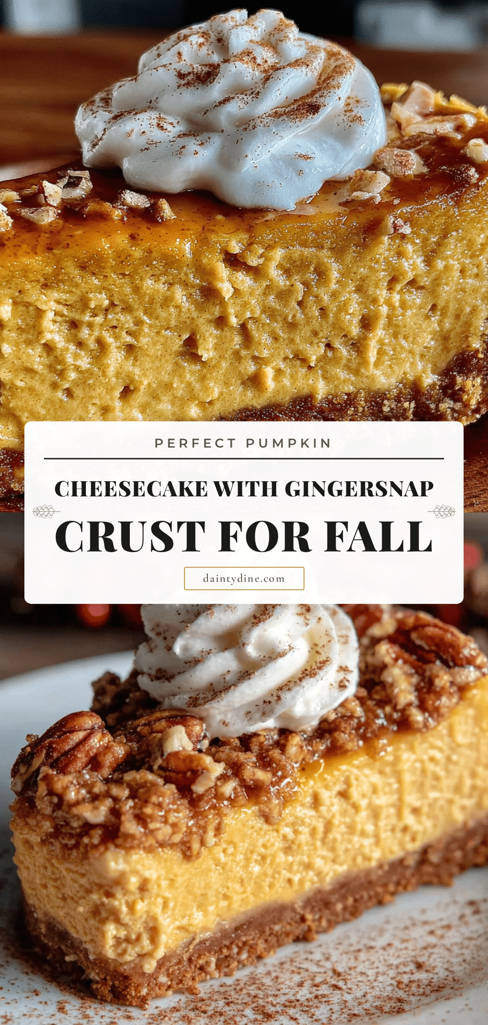 pumpkin cheesecake with gingersnap crust recipe