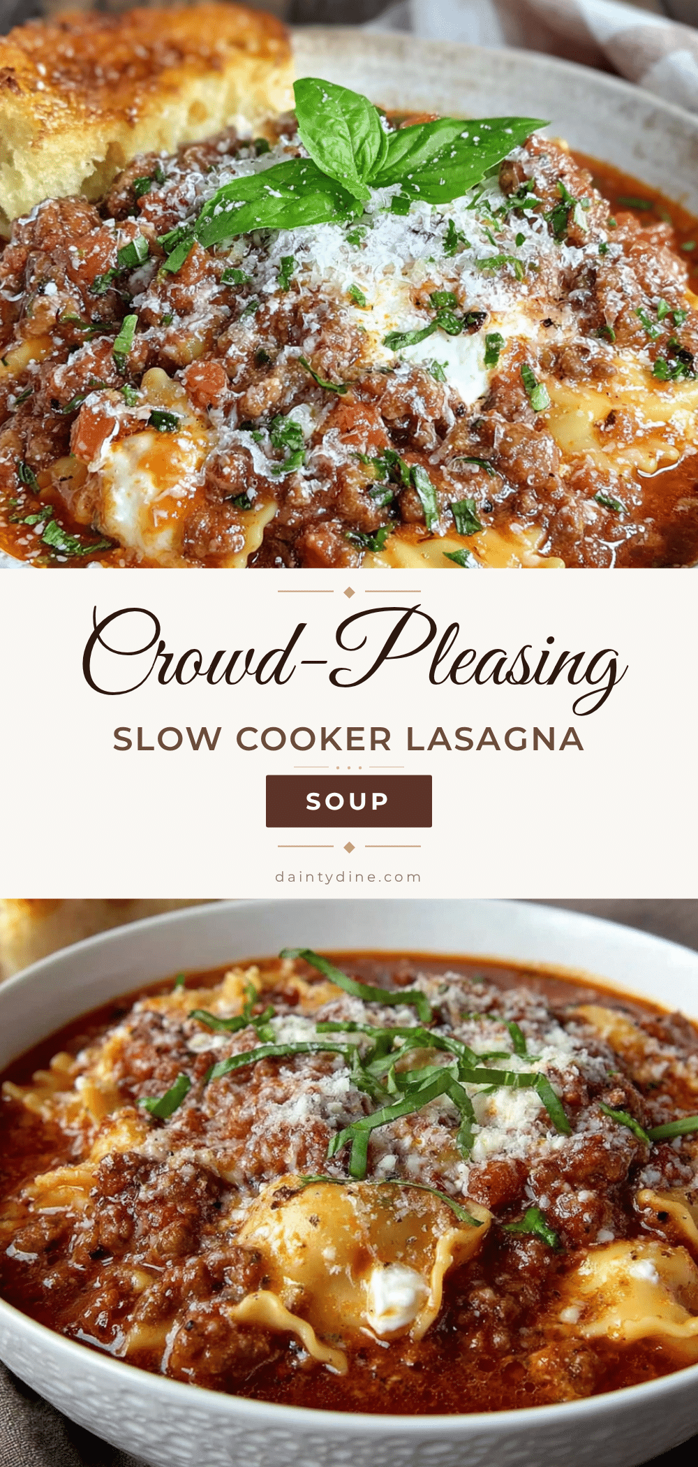 slow cooker lasagna soup recipe