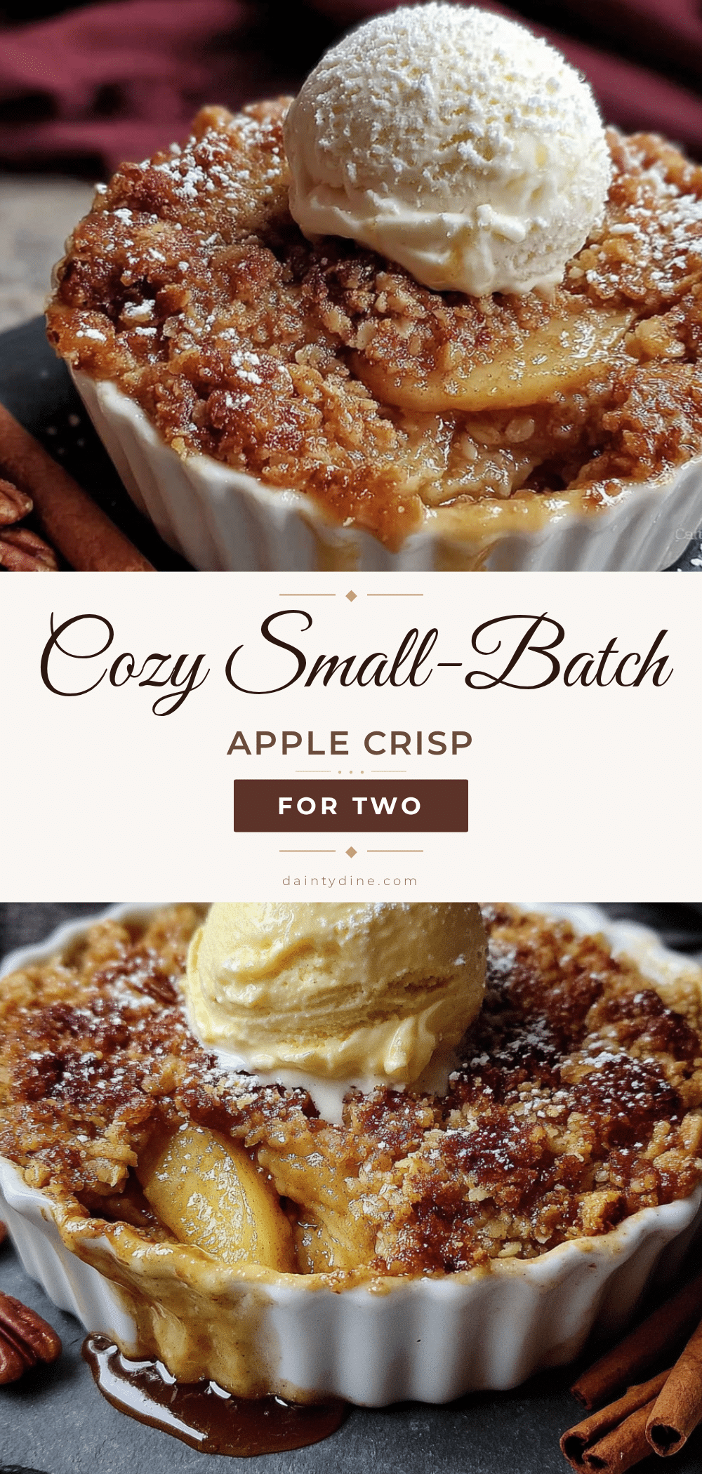small-batch apple crisp for two recipe
