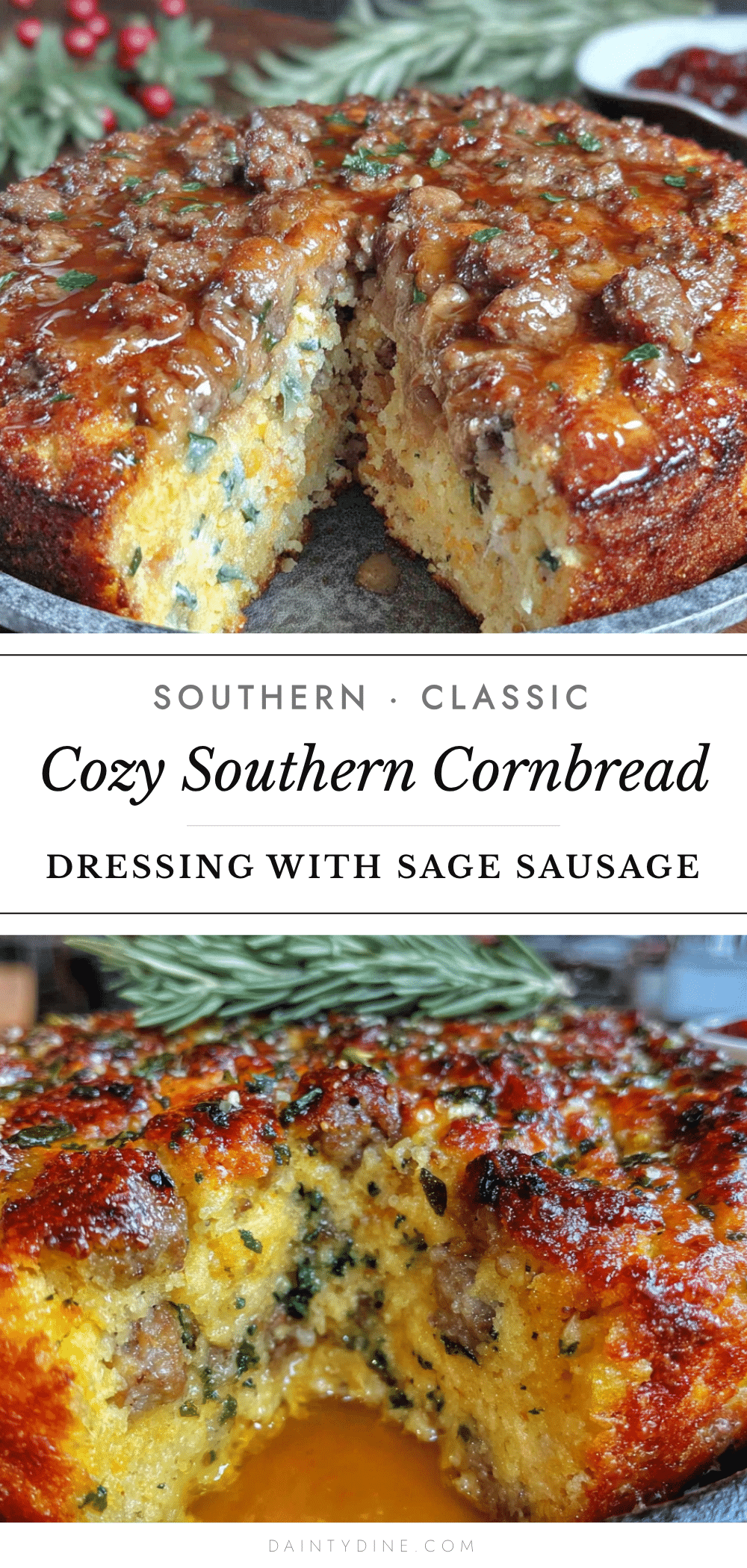 Southern cornbread dressing with sage sausage recipe