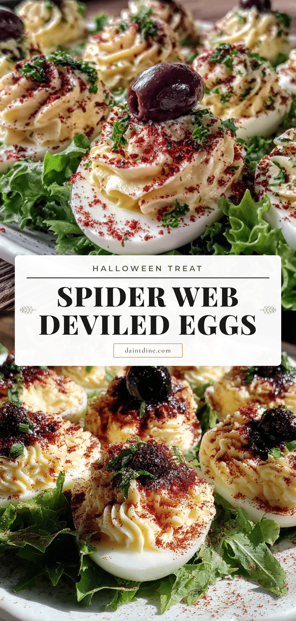 spider web deviled eggs recipe