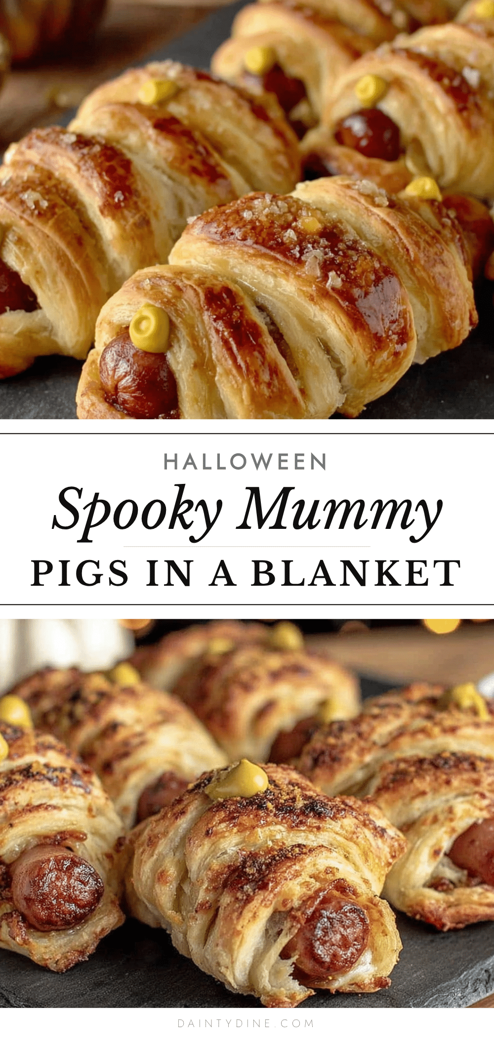 Spooky Mummy Pigs in a Blanket recipe