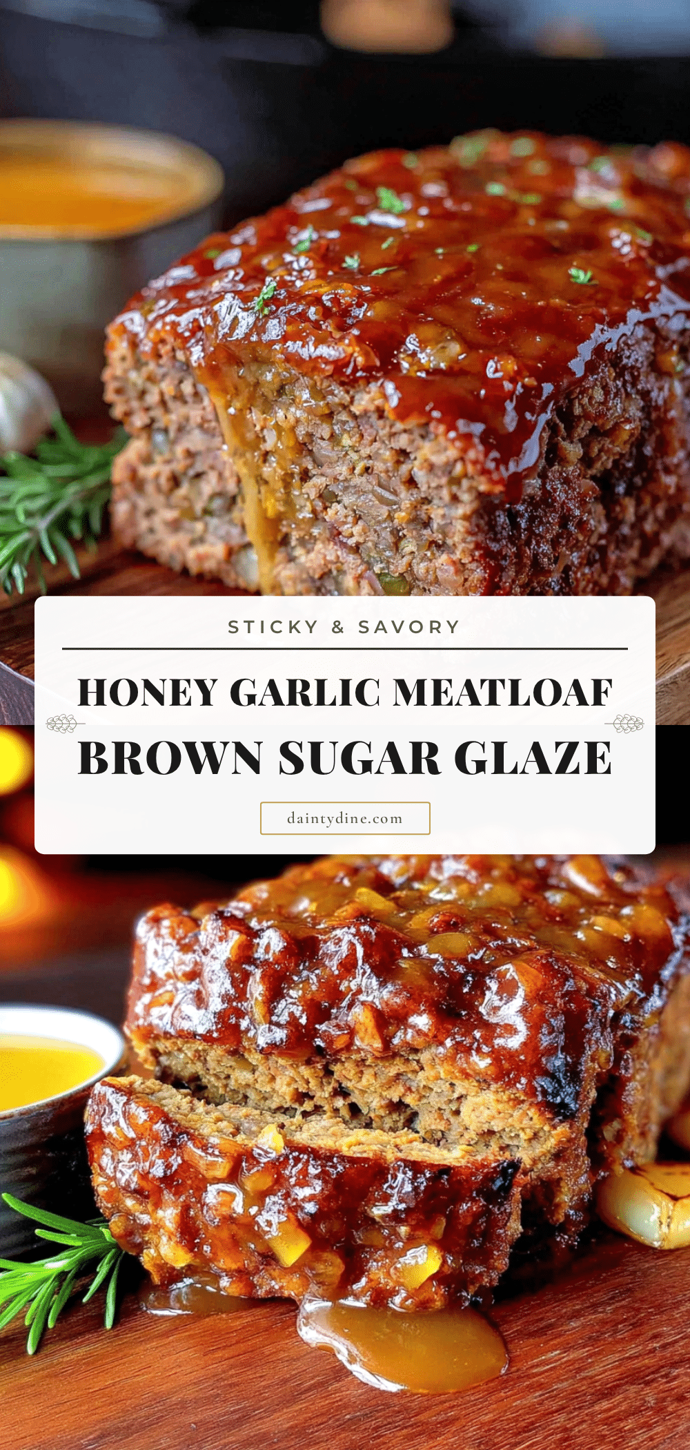 sticky honey garlic meatloaf recipe