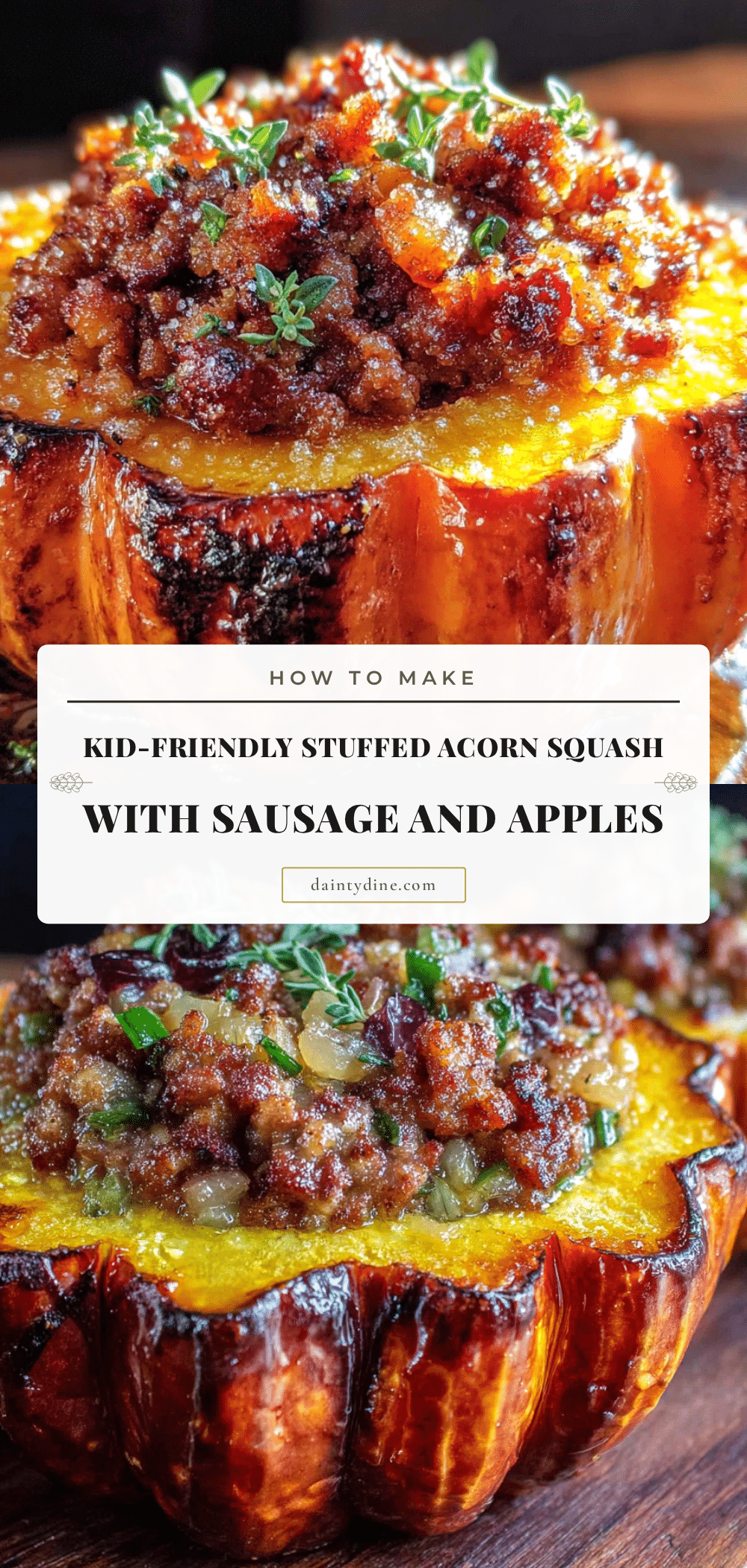 stuffed acorn squash with sausage and apples recipe