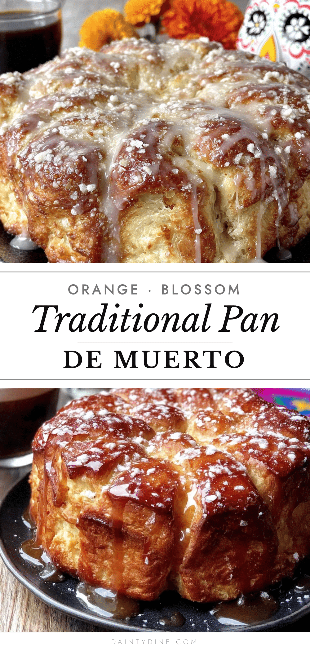 Traditional Pan de Muerto with Orange Blossom Glaze recipe